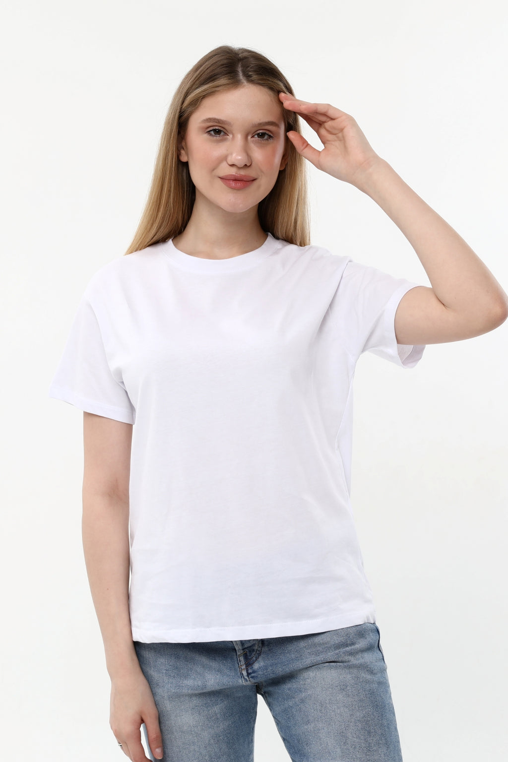 Düz Bisiklet Yaka Tişört