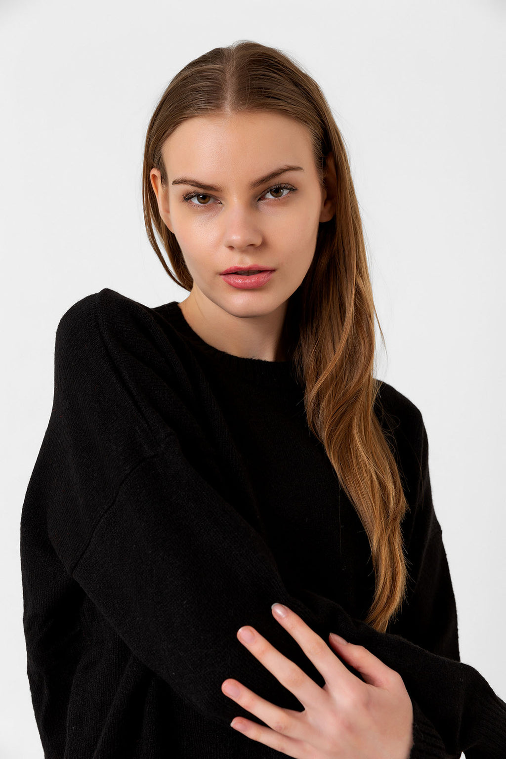 Bisiklet Yaka Düz Kazak